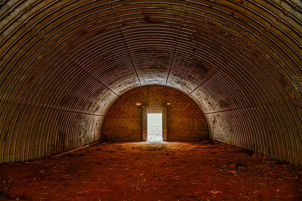 Visit our air raid shelter on Mt Eba Station