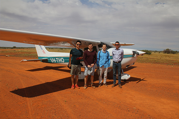 Take a flight tour over Mt Eba and the surrounding outback landscape